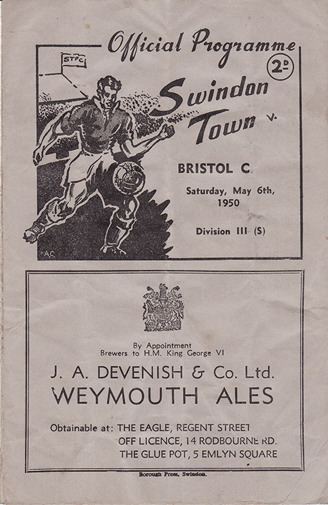 <b>Saturday, May 6, 1950</b><br />vs. Bristol City (Home)